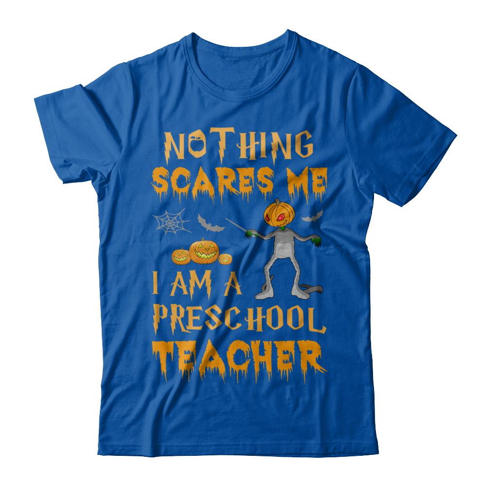 Halloween Nothing Scares Me I'm A Preschool Teacher-T-Shirt & Hoodie-Premium T-Shirt-Royal