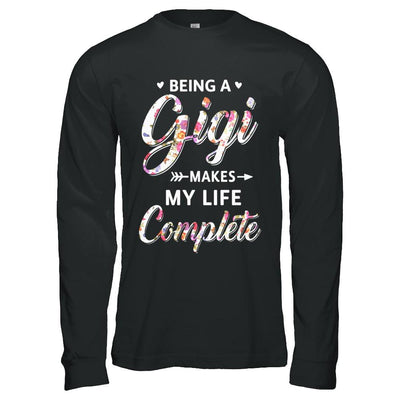 Being A Gigi Makes My Life Complete Mothers Day-T-Shirt & Hoodie-Long Sleeve T-Shirt-Black