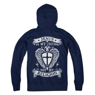 Knight Templar Jesus Is My Savior Not My Religion-T-Shirt & Hoodie-Pullover Hoodie-Navy