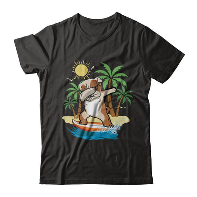Summer Vacation Dabbing Bulldog Surfing Surfboard Gift-T-Shirt & Hoodie-Classic T-Shirt-Black
