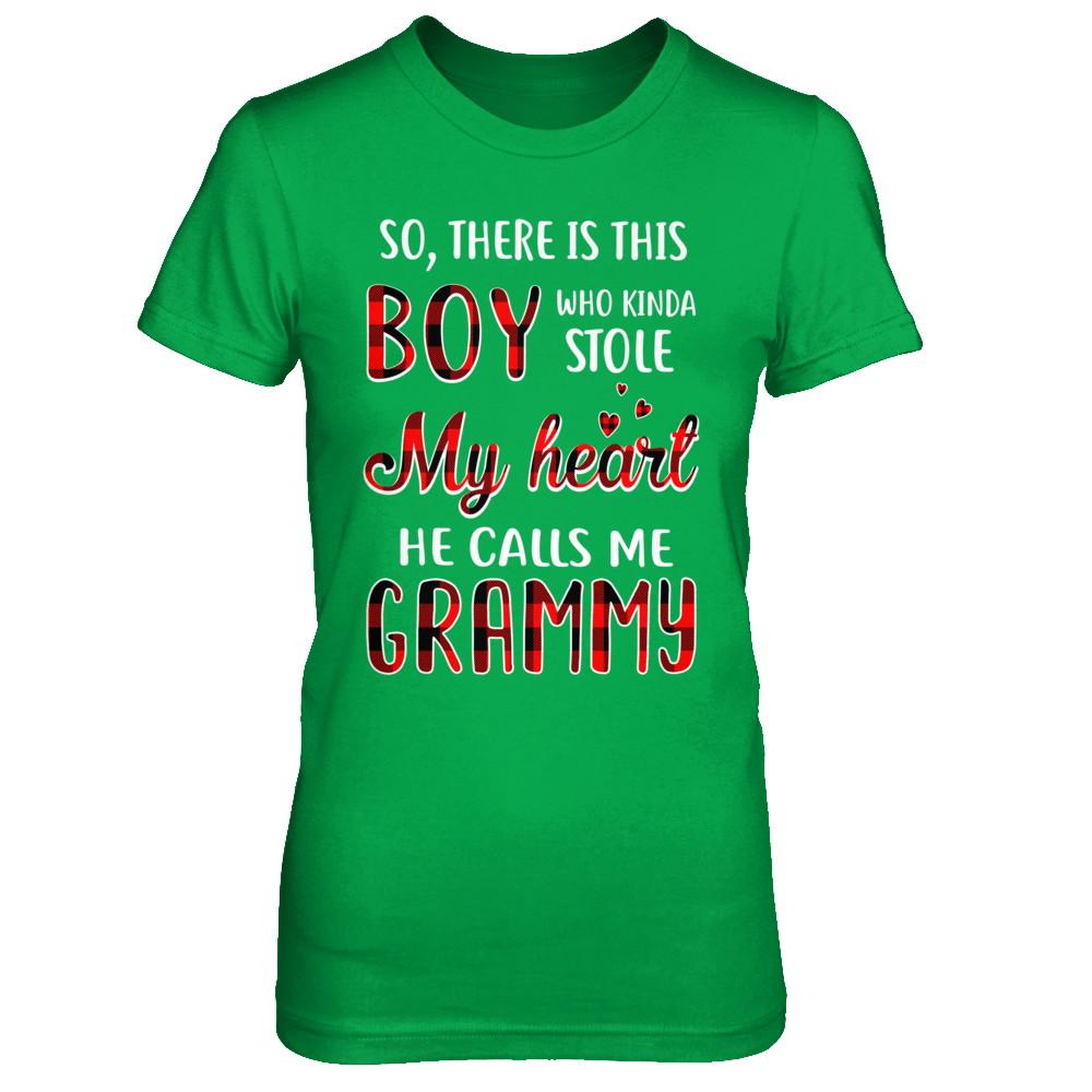 This Boy Who Kinda Stole My Heart He Calls Me Grammy-T-Shirt & Hoodie-Women's T-Shirt-Irish Green