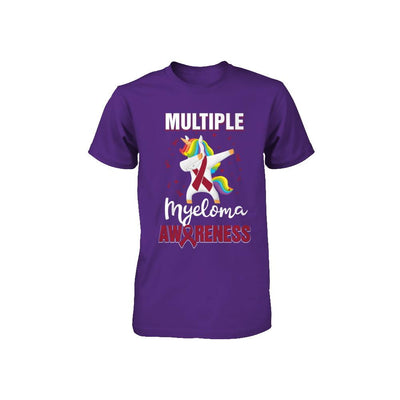 Inspirational Multiple Myeloma Awareness Unicorn Support Youth-Youth Shirt-