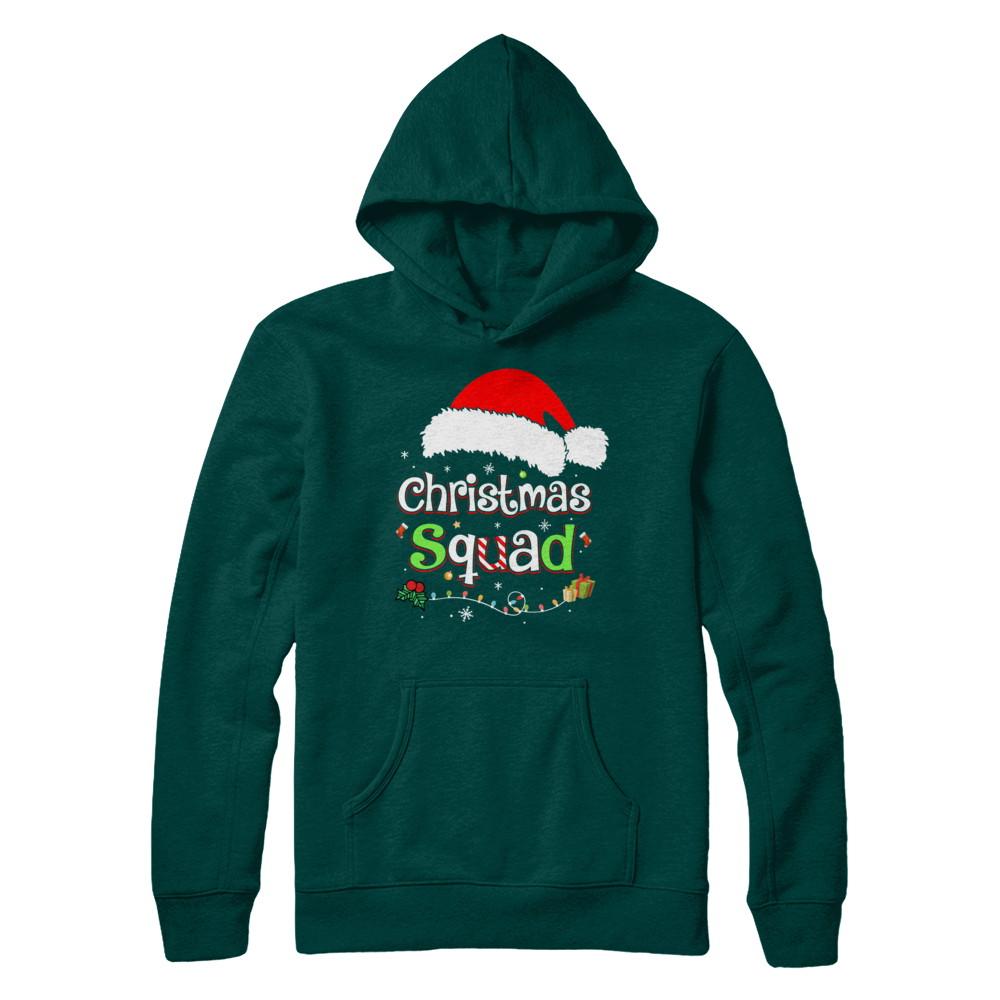 Santa Family Matching Pajamas Christmas Squad-T-Shirt & Sweatshirt-Pullover Hoodie-Deep Forest