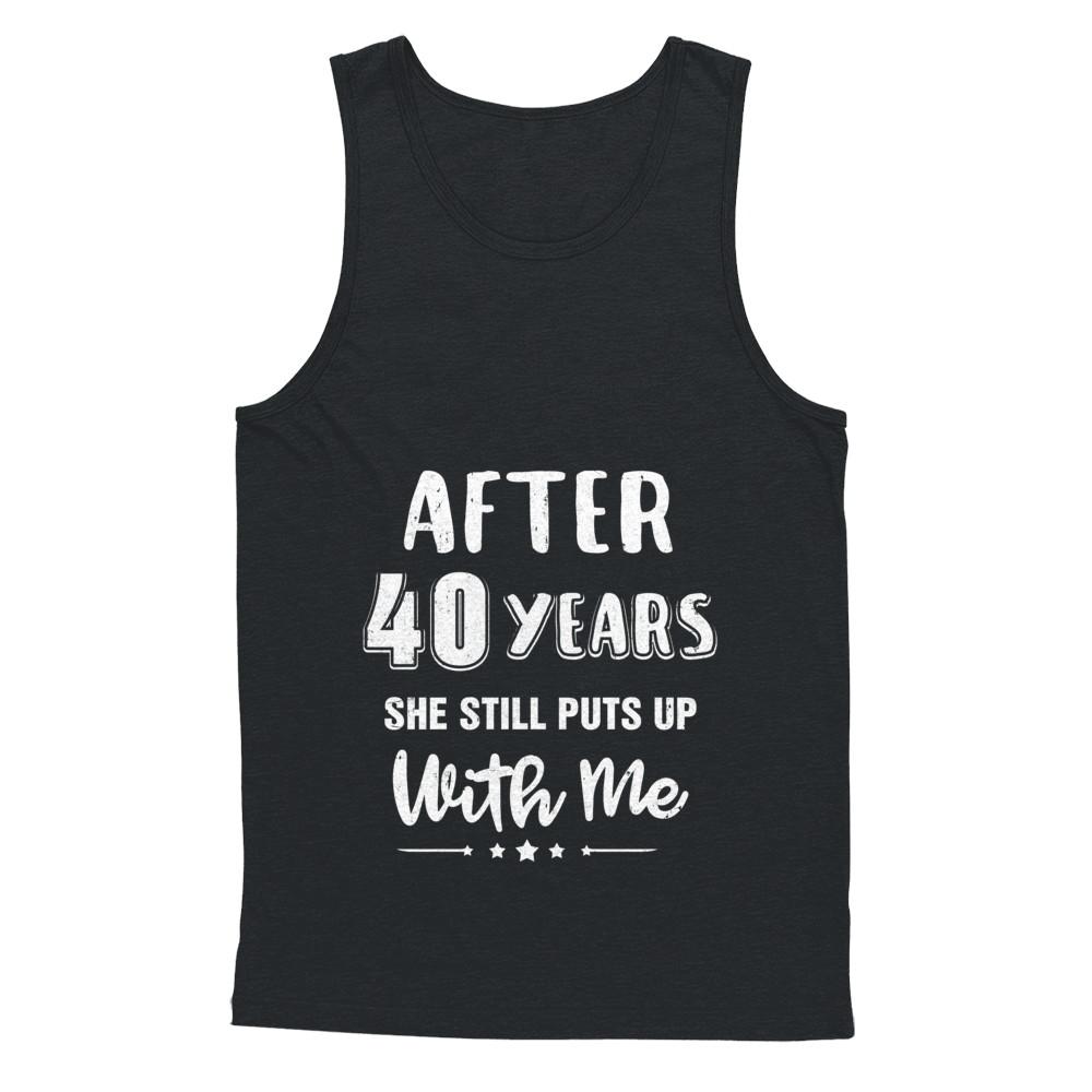 40Th Wedding Anniversary Funny Husband Gift-T-Shirt & Hoodie-Unisex Tank-Black