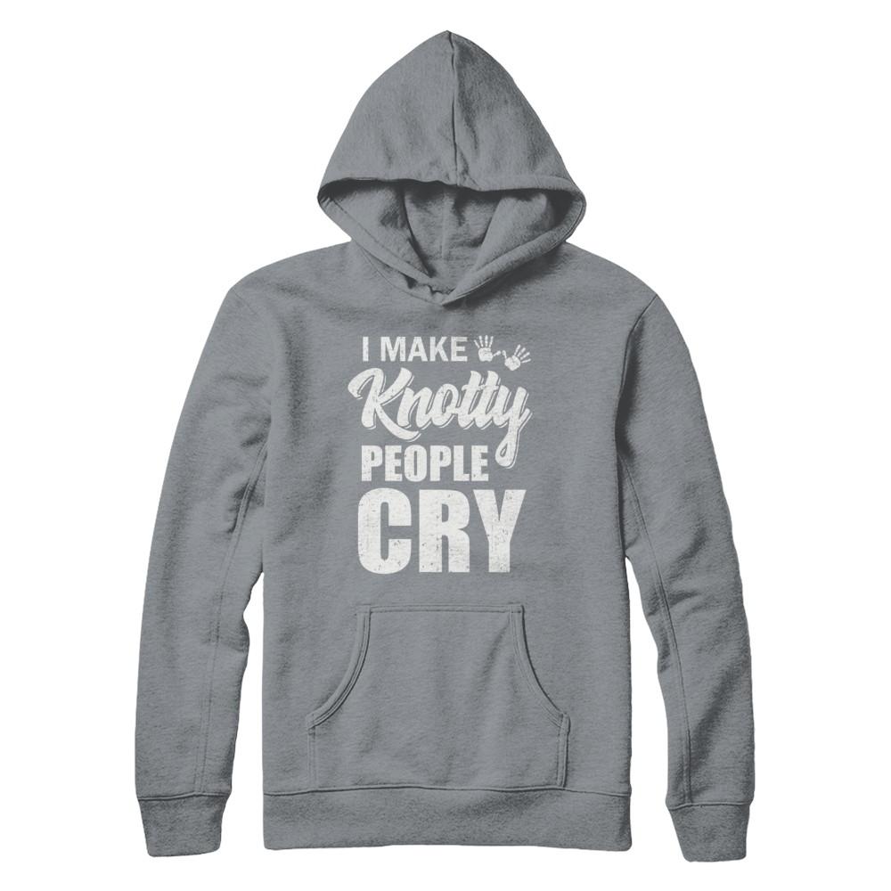 I Make Knotty People Cry Massage Therapist Gift-T-Shirt & Hoodie-Pullover Hoodie-Light Steel