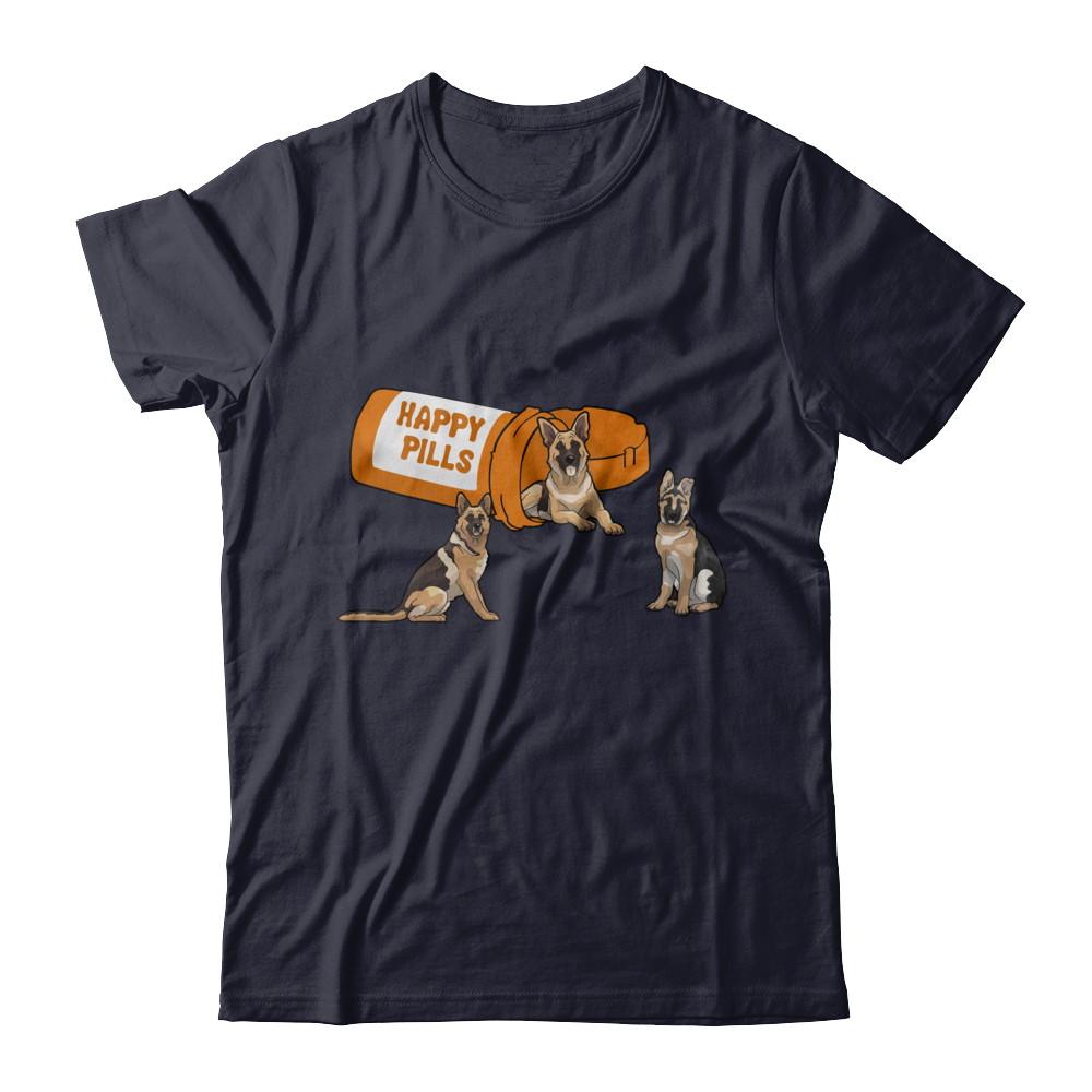German Shepherd Happy Pills-T-Shirt & Hoodie-Premium T-Shirt-Midnight Navy