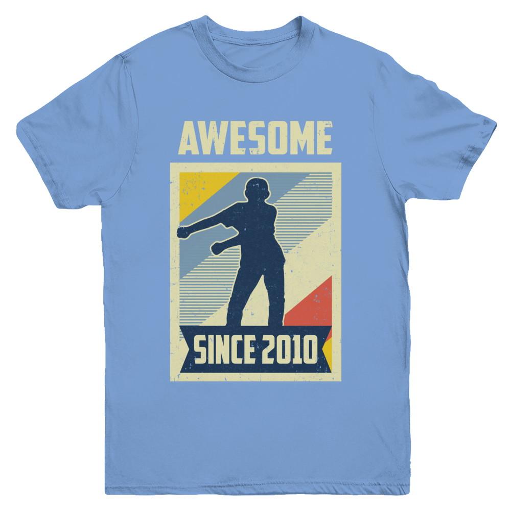 Vintage Floss 11th 2010 Birthday Gift for 11 Years Old Youth-Youth Shirt-Youth T-Shirt-Carolina Blue