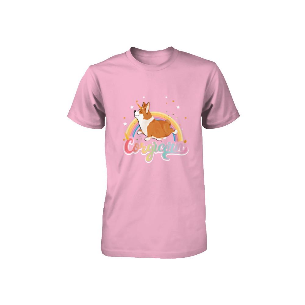 Corgicorn Corgi Unicorn Kids Space Galaxy Rainbow Youth-Youth Shirt-Toddler T-Shirt-Pink