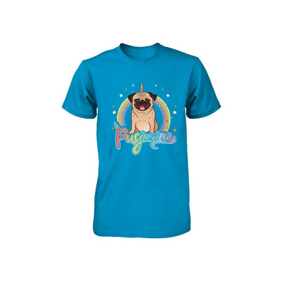 Rainbow Pugicorn Pug Unicorn For Kids Youth-Youth Shirt-