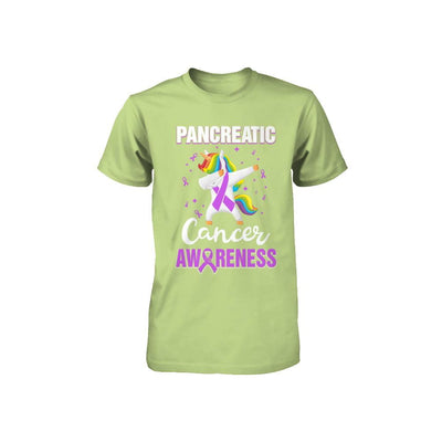 Inspirational Pancreatic Cancer Awareness Unicorn Support Youth-Youth Shirt-Toddler T-Shirt-Key Lime