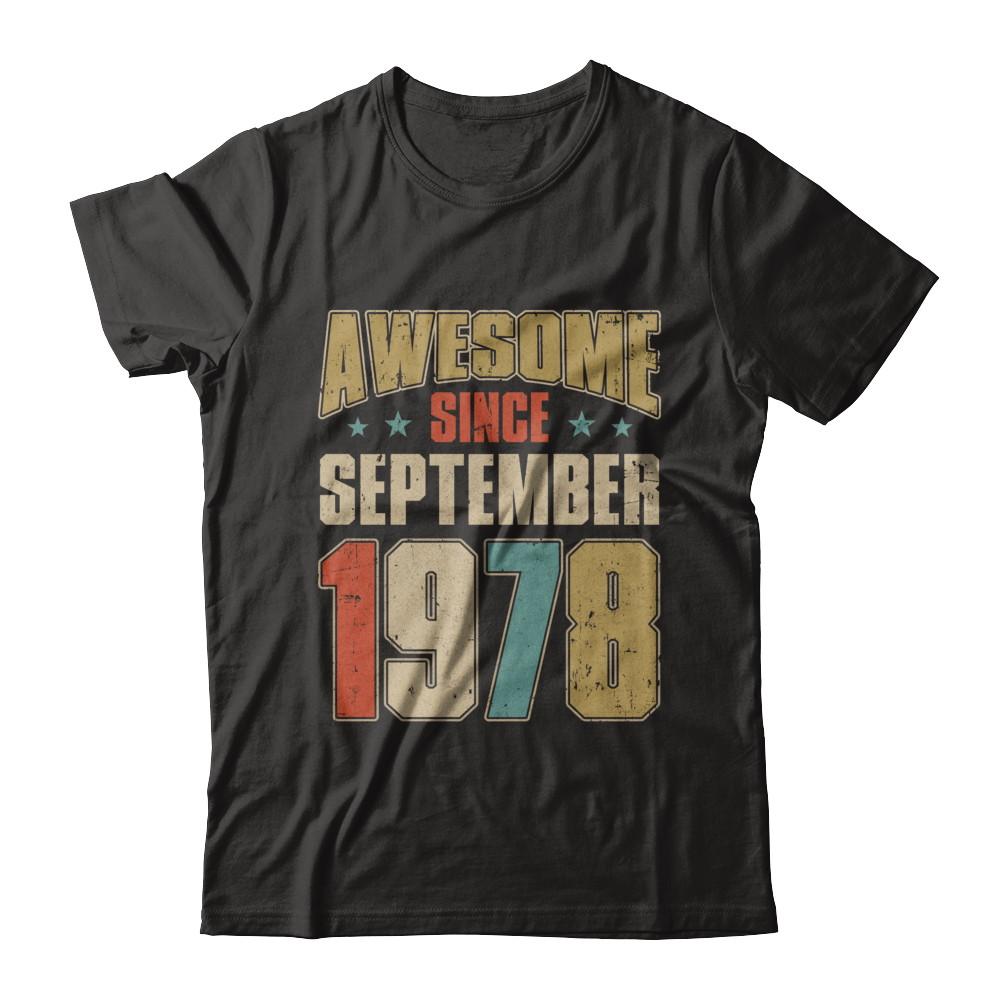 Vintage Retro Awesome Since September 1978 44th Birthday