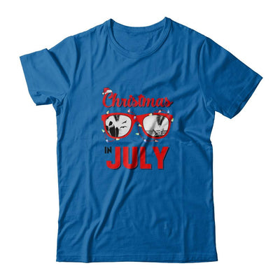 July In Christmas Santa Hat Sunglasses Summer Vacation-T-Shirt & Tank Top-Classic T-Shirt-Royal