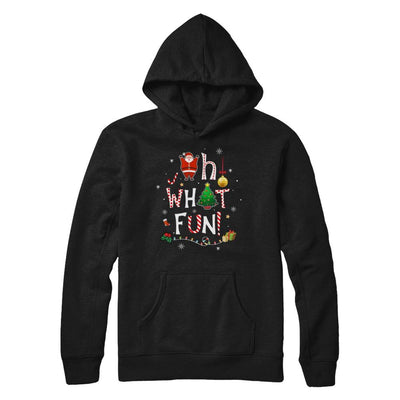 Oh What Fun Christmas Tree Funny Xmas-T-Shirt & Sweatshirt-Pullover Hoodie-Black