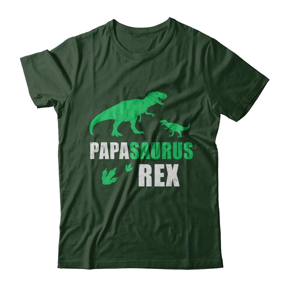 Dinosaur T-Rex Grandpasaurus Papa Saurus Dinosaur T-Rex Fathers Day-T-Shirt & Hoodie-Classic T-Shirt-Forest Green