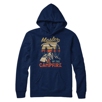 Camping Master Of The Campfire Fathers Mothers Day Gift-T-Shirt & Hoodie-Pullover Hoodie-Navy