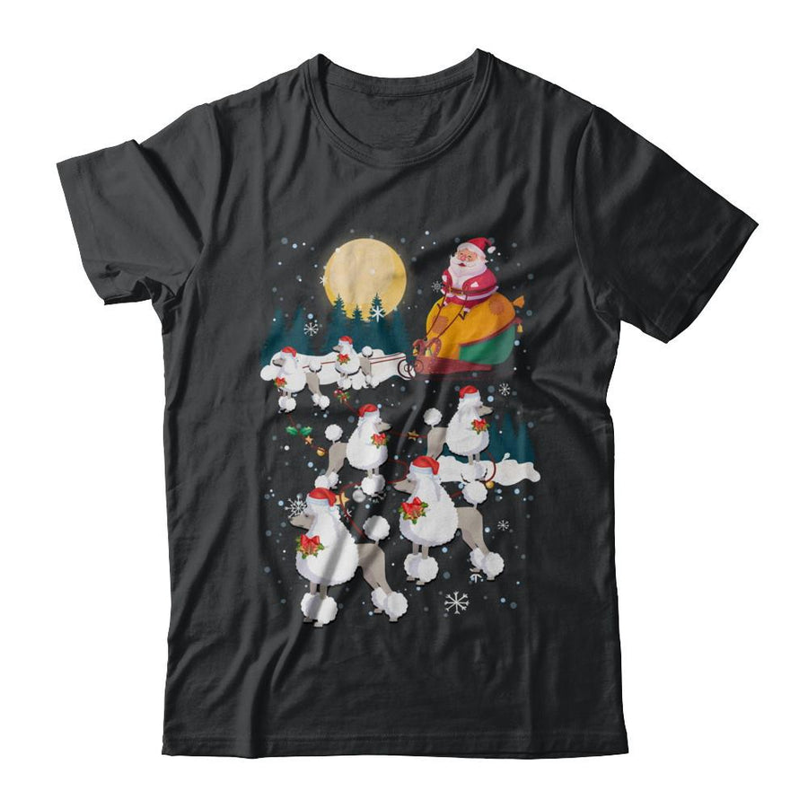 Dog Reindeer Poodle Christmas Gift-T-Shirt & Sweatshirt-Classic T-Shirt-Black