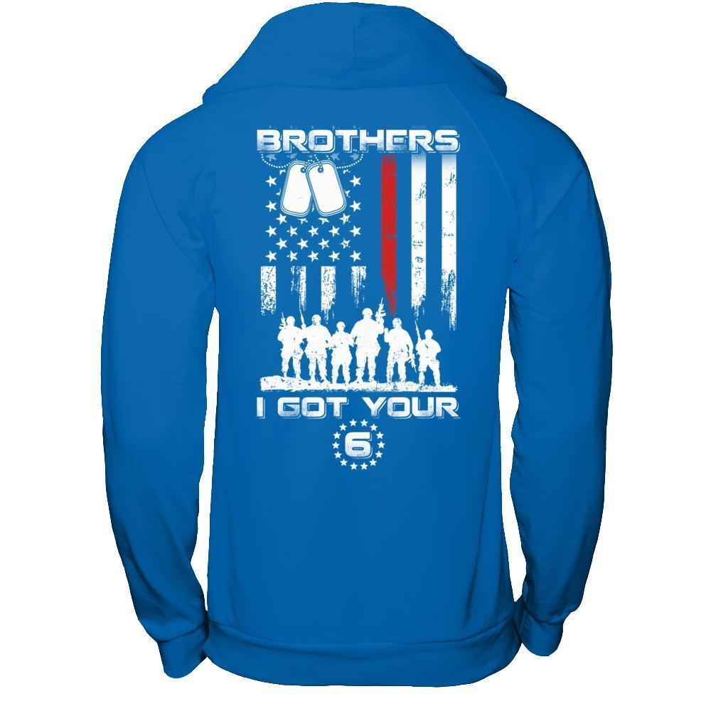 Brothers I Got Your Six Veteran-T-Shirt & Hoodie-Pullover Hoodie-Royal