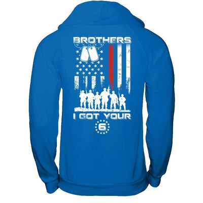 Brothers I Got Your Six Veteran-T-Shirt & Hoodie-Pullover Hoodie-Royal
