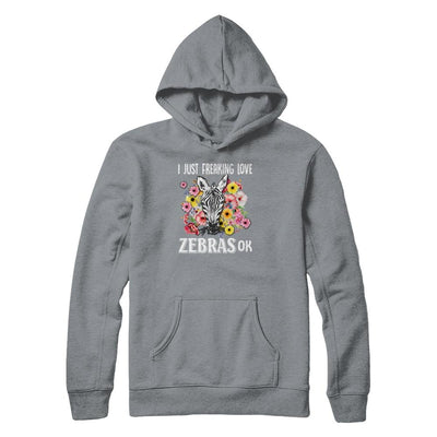 I Just Freaking Love Zebras-T-Shirt & Tank Top-Pullover Hoodie-Light Steel