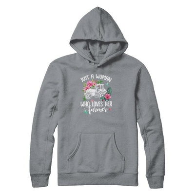 Just A Woman Who Loves Her Farmer-T-Shirt & Tank Top-Pullover Hoodie-Light Steel