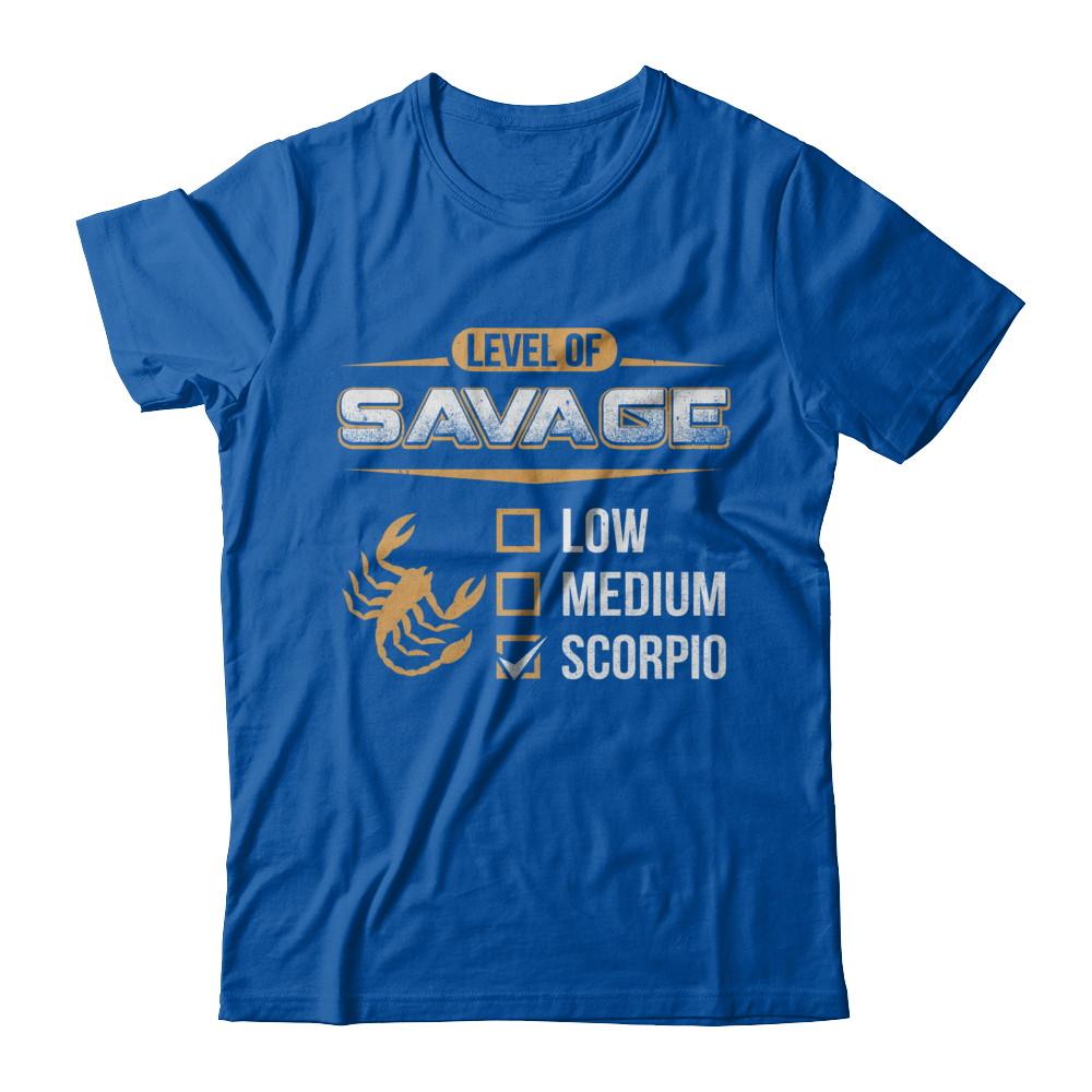 Level Of Savage Scorpio-T-Shirt & Hoodie-Premium T-Shirt-Royal