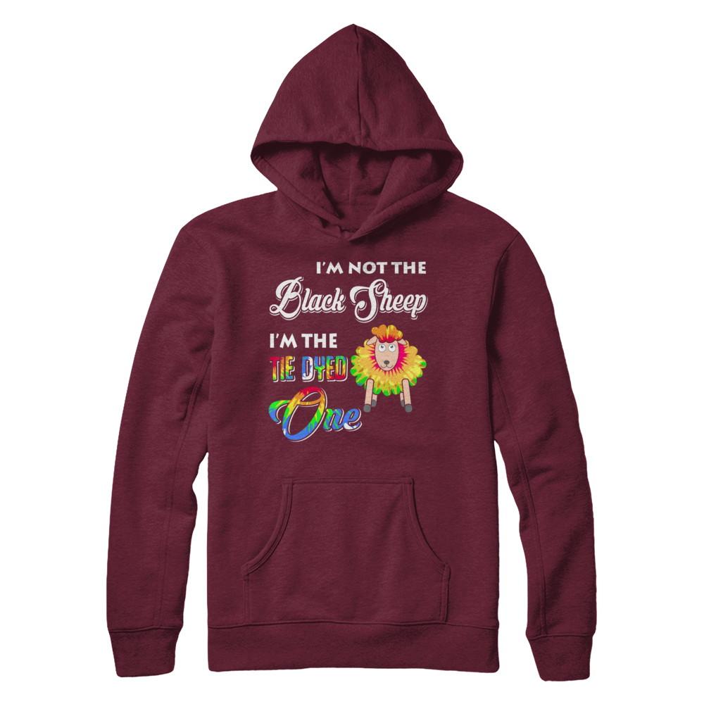 I'm Not The Black Sheep I'm The Tie Dyed One-T-Shirt & Hoodie-Pullover Hoodie-Maroon