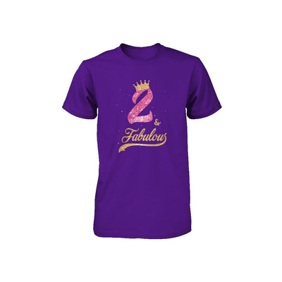 2Th And Fabulous Two Birthday Youth-Youth Shirt-Youth T-Shirt-Team Purple