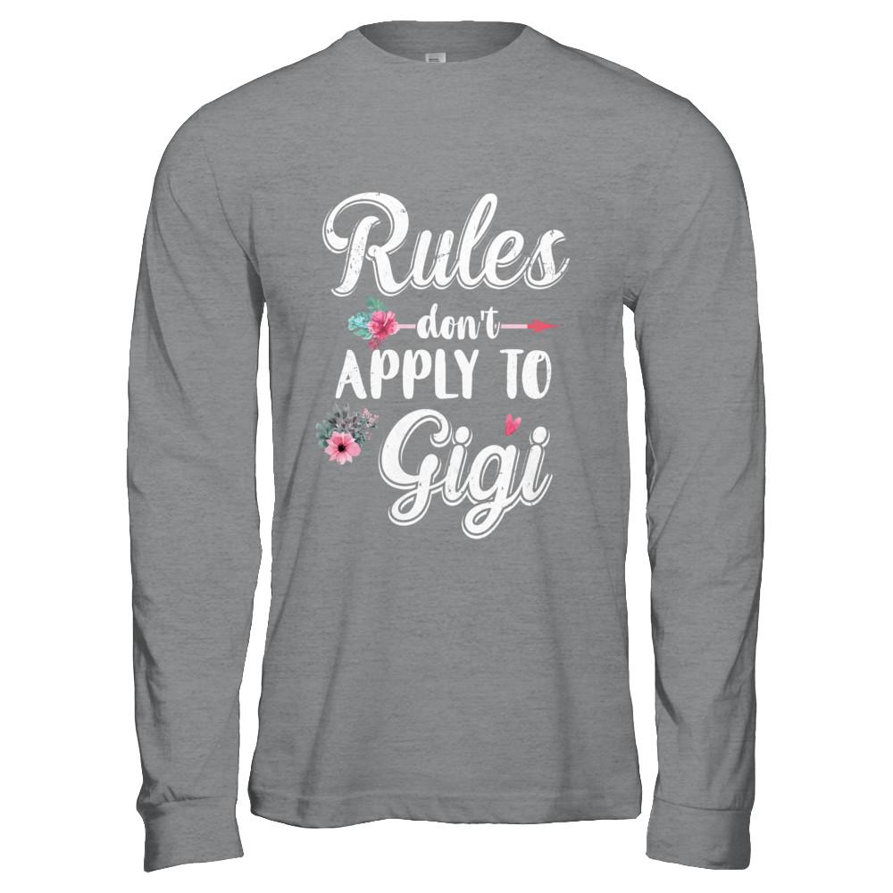 Grandmother Rules Don't Apply To Gigi-T-Shirt & Hoodie-Long Sleeve T-Shirt-Sport Grey
