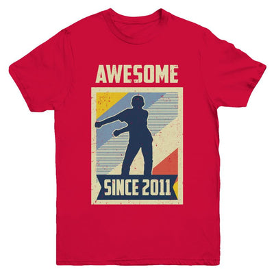 Vintage Floss 10th 2011 Birthday Gift for 10 Years Old Youth-Youth Shirt-Youth T-Shirt-Red