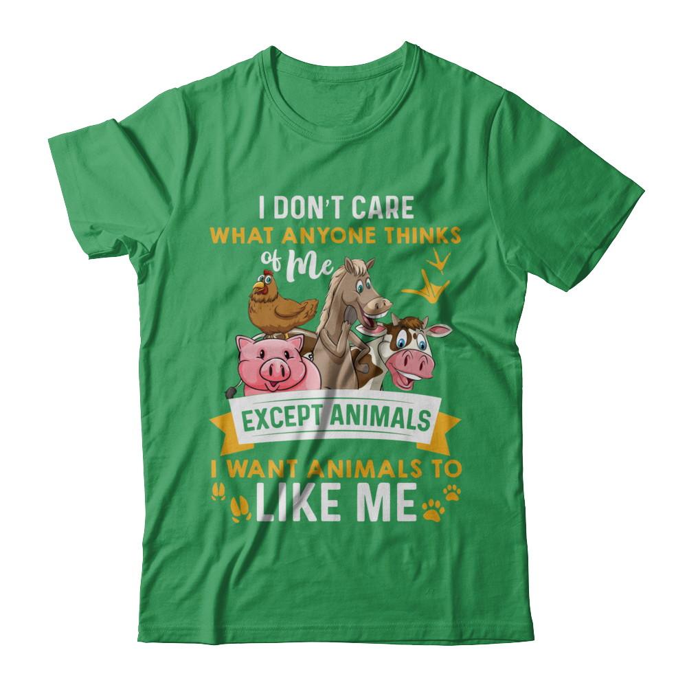 I Don't Care What Anyone Thinks Of Me Except Animals-T-Shirt & Hoodie-Premium T-Shirt-Kelly Green