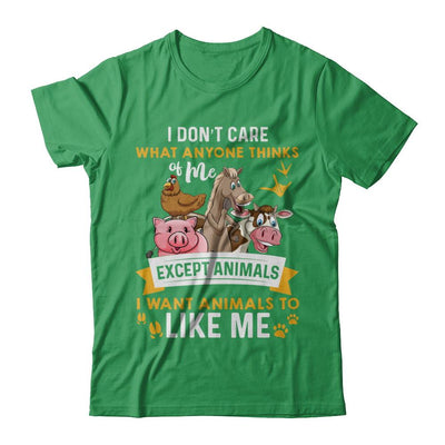 I Don't Care What Anyone Thinks Of Me Except Animals-T-Shirt & Hoodie-Premium T-Shirt-Kelly Green