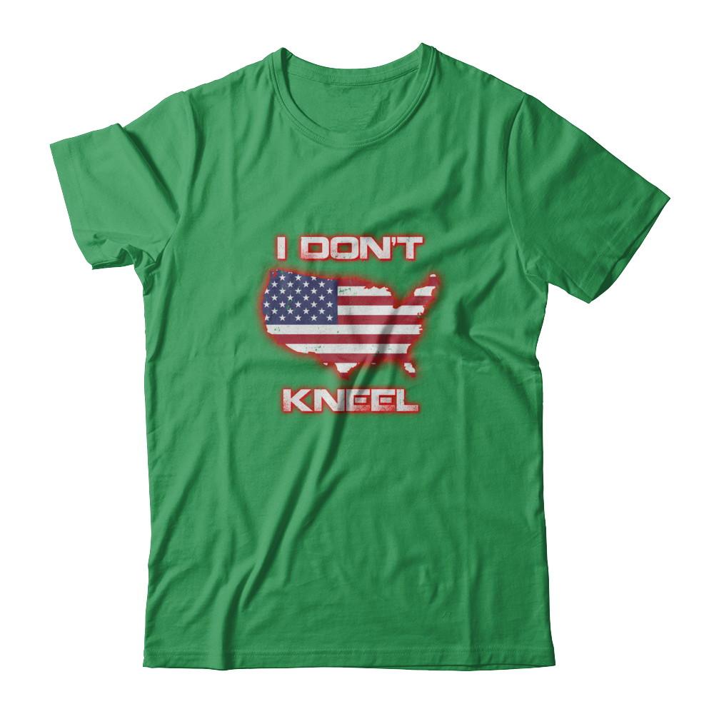 I Don't Kneel Us American Flag-T-Shirt & Tank Top-Premium T-Shirt-Kelly Green