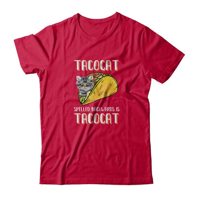 Tacocat Spelled Backwards Is Tacocat Tacos Cat-T-Shirt & Tank Top-Classic T-Shirt-Red
