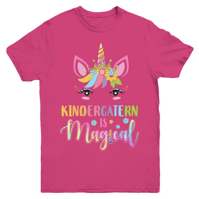 Kindergarten Grade Is Magical Unicorn Back To School Youth-Youth Shirt-Youth T-Shirt-Heliconia