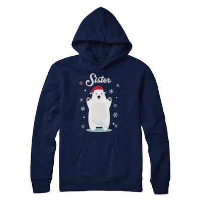Sister Bear Christmas Santa Pajamas-T-Shirt & Sweatshirt-Pullover Hoodie-Navy