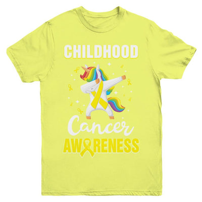 Childhood Cancer Awareness Cute Unicorn Warrior Youth-Youth Shirt-Youth T-Shirt-Daisy