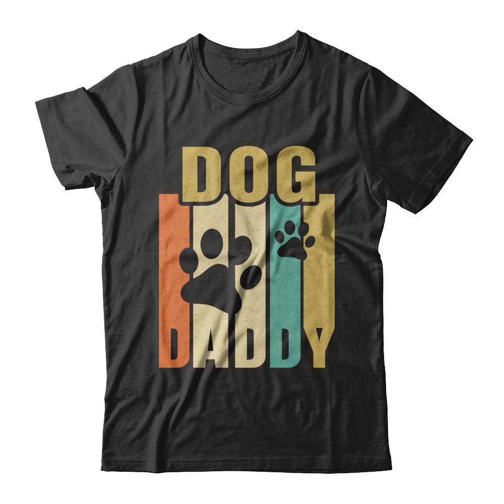 Retro Vintage Daddy Dog Father's Day Gift-T-Shirt & Hoodie-Classic T-Shirt-Black