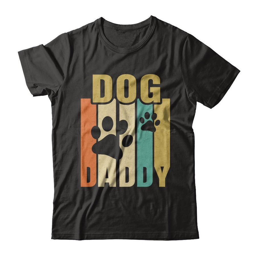 Retro Vintage Daddy Dog Father's Day Gift-T-Shirt & Hoodie-Classic T-Shirt-Black