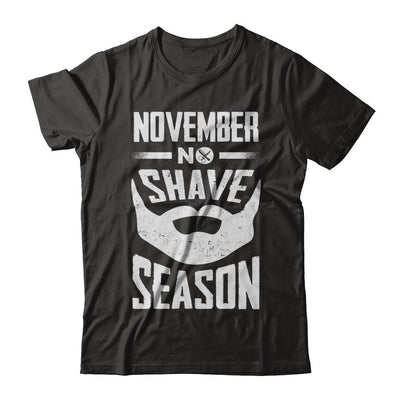 November No Shave Season Vintage Beard-T-Shirt & Hoodie-Classic T-Shirt-Black