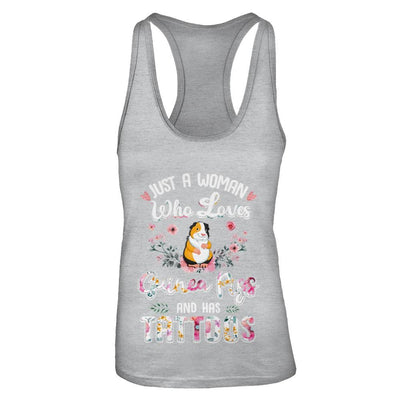 Just A Woman Who Loves Guinea Pigs And Has Tattoos-T-Shirt & Tank Top-Women's Ideal Racerback Tank-Heather Grey