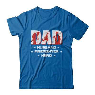 Dad Husband FIREFIGHTER Hero FireMan Fathers Day-T-Shirt & Hoodie-Classic T-Shirt-Royal
