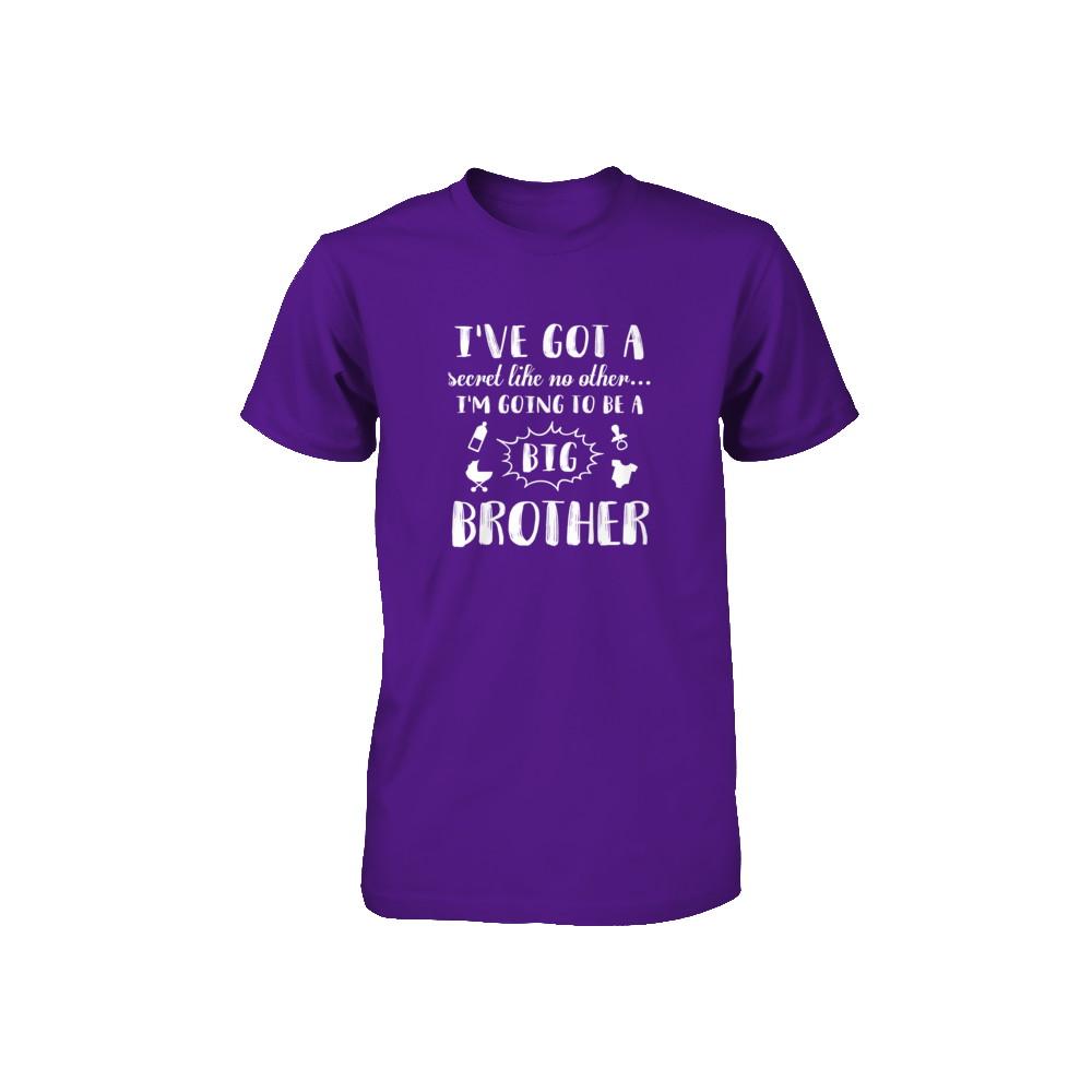 Secret Like No Other I'm Going To Be A Big Brother Youth-Youth Shirt-Youth T-Shirt-Team Purple