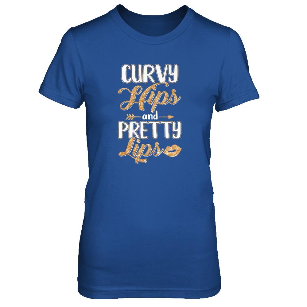 Black Woman Curvy Hips And Pretty Lips-T-Shirt & Tank Top-Women's T-Shirt-Royal