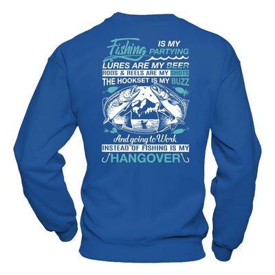 Fishing Is My Partying Lures Are My Beer Rods Reels Are My Shots-T-Shirt & Hoodie-Crewneck Sweatshirt-Royal