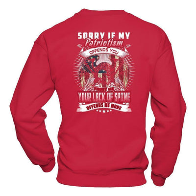 Sorry If My Patriotism Offends You Trust Me-T-Shirt & Hoodie-Crewneck Sweatshirt-Red