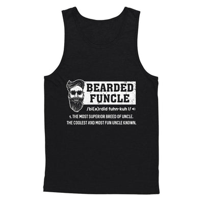 Bearded Funcle Funny Uncle Definition Beard-T-Shirt & Hoodie-Unisex Tank-Black