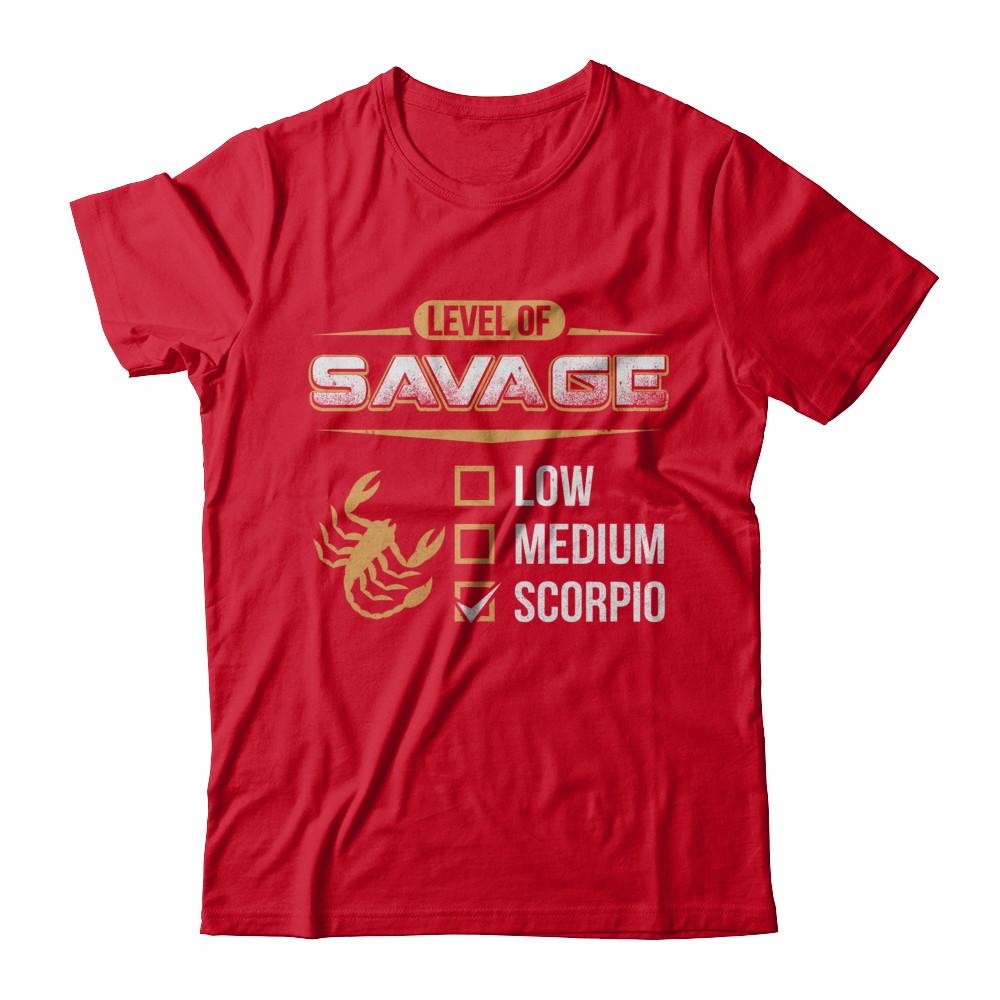 Level Of Savage Scorpio-T-Shirt & Hoodie-Premium T-Shirt-Red