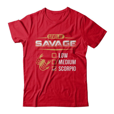 Level Of Savage Scorpio-T-Shirt & Hoodie-Premium T-Shirt-Red