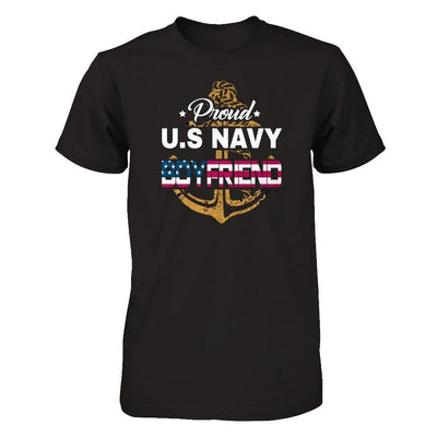 Proud US Navy Boyfriend-T-Shirt & Hoodie-Premium T-Shirt-Black