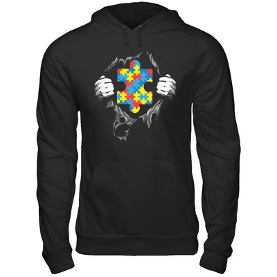 Super Autism Awareness Day Gifts-T-Shirt & Hoodie-Pullover Hoodie-Black